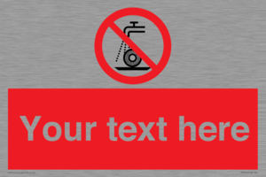 Custom prohibition Do not use for wet grinding